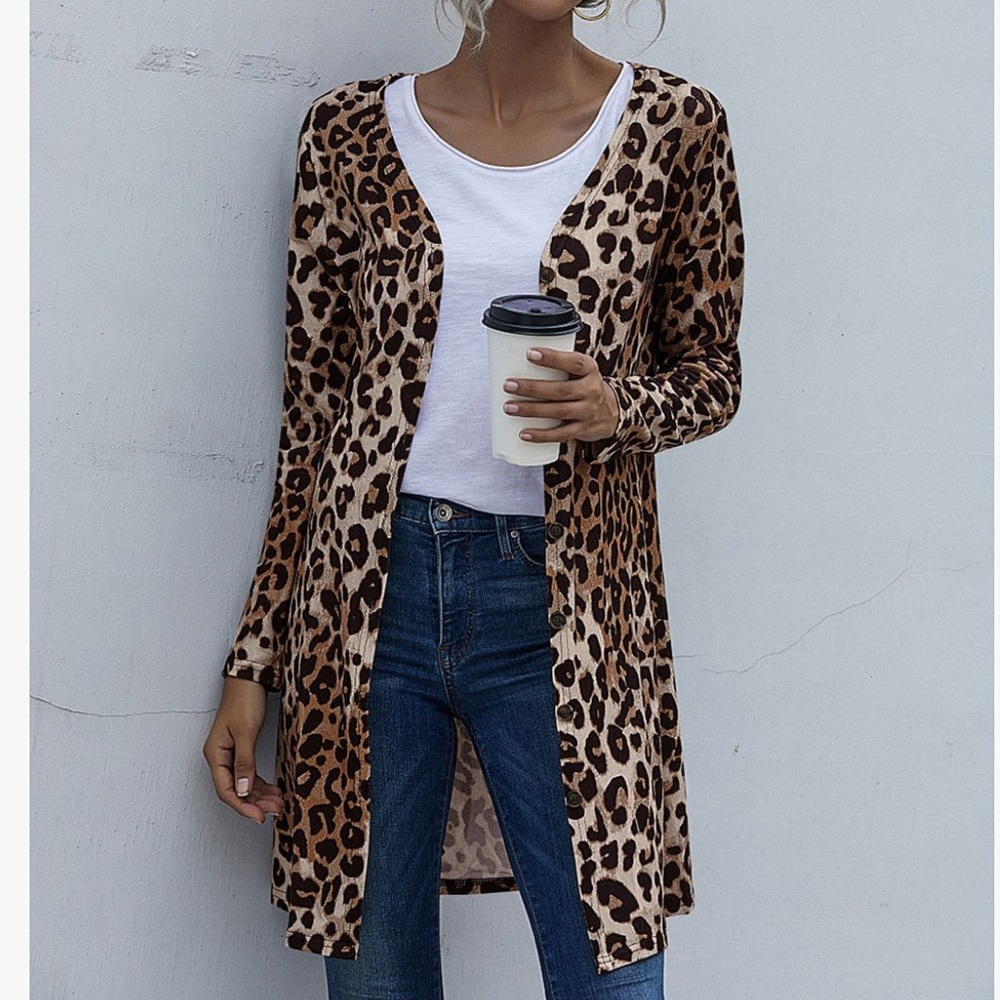 Leopard Print Cardigan